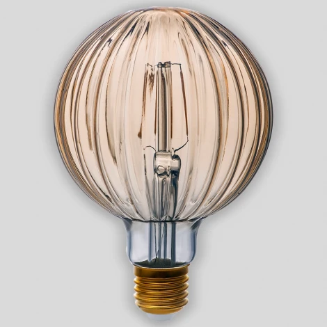 Лампочка светодиодная филаментная прозрачный/бежевый шар E27 6W Hiper Deco HL-2217
