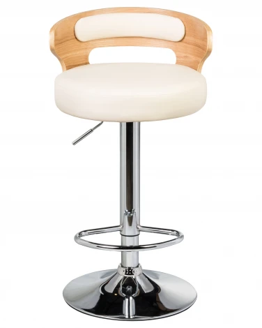 Набор 2 шт стул барный DOBRIN FRED (натуральное дерево, кремовый)