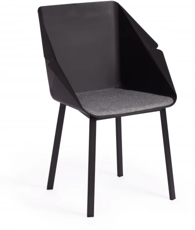 Стул DORO (mod. 8088) пластик/металл/ткань , 61,5 х 55 46 89 см Black (Черный) / Grey (Серый) 1509 Tetchair 15530