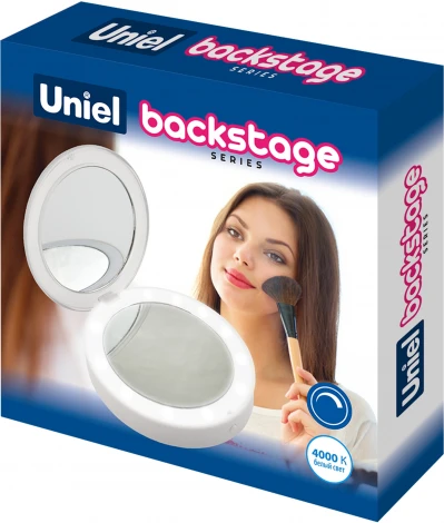 Зеркало с подсветкой Uniel ULK-F70 2AAA WHITE (LED, выключатель, круглые)