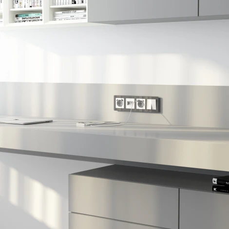 Накладка для двойной розетки Еthernet RJ-45 (белый акрил) Werkel W1191141 (a064026)