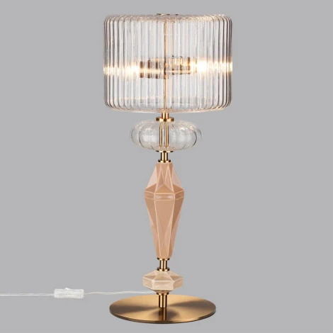 Настольная лампа с выключателем Odeon Light Terra 5414/2T античная бронза/терракот/бежевый/металл/керамика E14 2*40W