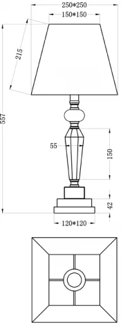 Интерьерная настольная лампа Garda Decor 22-86639TL (220V)