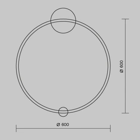 Настенный светильник Maytoni Halo MOD005WL-L22BSK1 (LED, 220V, кольцо)