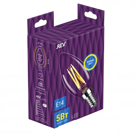 Лампочка светодиодная филаментная REV 32359 4