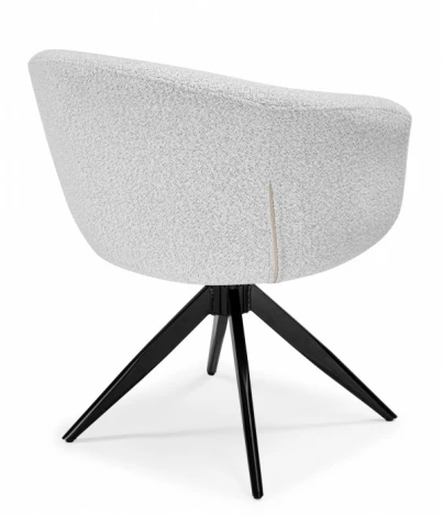 Обеденный стул Woodville Solomon (Металл, Букле/Черный) арт.15882