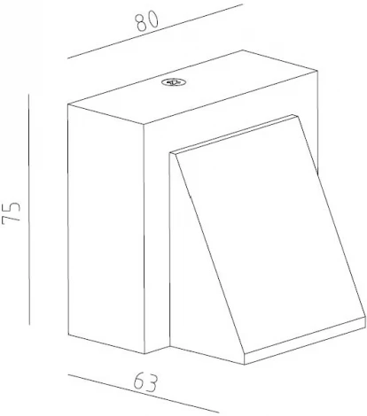 Уличный настенный светильник Oasis Light TUBE LED W78029A Gr (220V, IP54)
