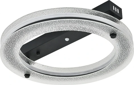 Потолочный светодиодный светильник круглый Escada Ambience 10302/1LED 65Вт, с ПДУ, металл/акрил, черный/прозрачный (регулировка яркости, 220V, круглые)