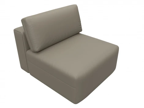 Модуль диван Лига-060 НПБ (ЛДСП,Брус,Фанера/Пластик/Экокожа/Бежевый) Лига Диванов 130072