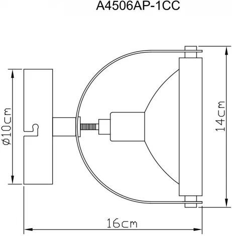 Спот Arte Lamp Alieno A4506AP-1CC