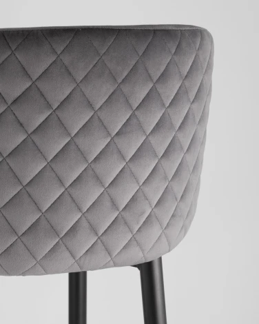 Стул барный Stool Group Оскар велюр серый УТ000001368