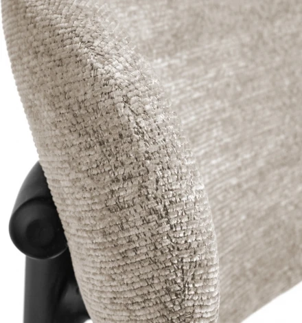 Стул полубарный Bradexhome Lucas 2 латте шенилл с чёрными ножками