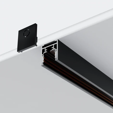 Шинопровод под гипсокартон накладной магнитный черный 2м Maytoni Busbar trunkings Exility TRXM034-412B (48V)