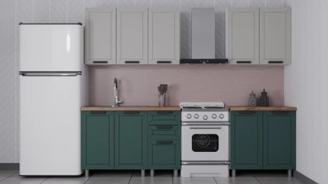 ГК Аленушка 2 м Лилия Керамика/Изумруд,скоба черный,сонома