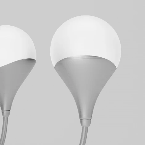 Подвесная люстра Wi-Fi Eurosvet Calyx 60169/6 никель (220V, управление смартфоном, голосовое управление, умный дом - Minimir Home, Алиса, Маруся, Салют, на цепи, шарики)