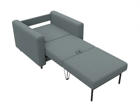 Кресло Лига-070 (ЛДСП,Брус,Фанера/Дерево/Рогожка/Серый) Лига Диванов 132544