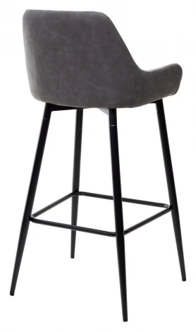 Барный стул M-City PUNCH теплый серый TRF-08/ экокожа серая сталь RU-07