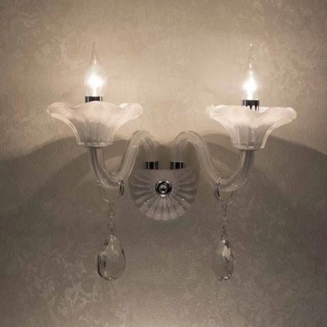 Бра Citilux Ирида CL351320 (220V, хрусталь, подвески, подсвечник, свеча)