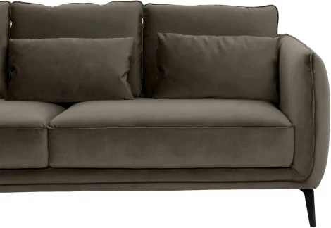 Диван Amsterdam трехместный ОГОГО (арт.698439), (Ткань/Коричневый)