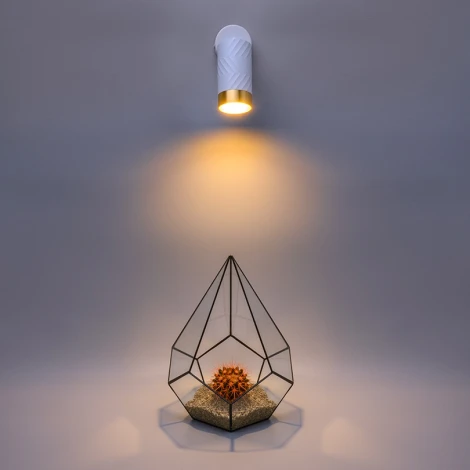 Спот Wolta WSL-GU10/S09WG под лампу GU10 Белый / Золотой LINEA