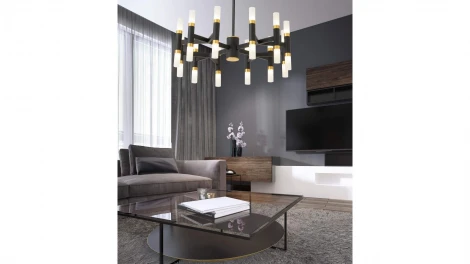 Подвесной светильник Lumina Deco Richmond  LDP 6035-24 BK+GD