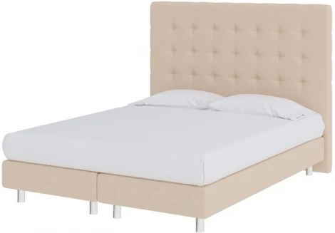 PROxSON Кровать Madrid Boxspring Lift (Ткань: Рогожка Savana Camel (бежевый)) 200x200