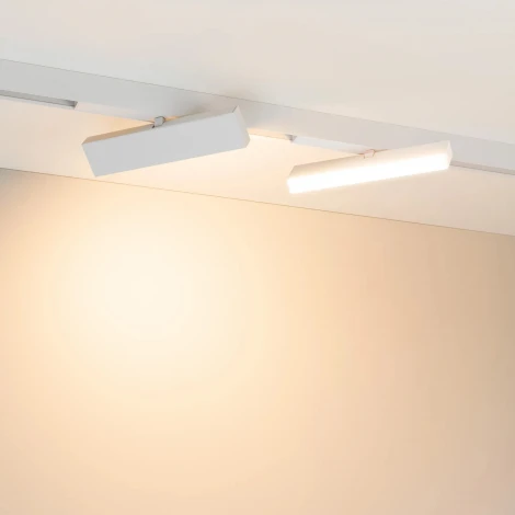 Трековый светильник магнитный MAG-FLAT-FOLD-25-S200-6W Warm3000 (WH, 100 deg, 24V) (Arlight, IP20 Металл) 050067 (LED)