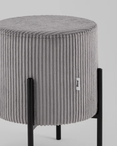 Пуф Stool Group Спейси велюр рельефный бежевый арт.УТ000040017