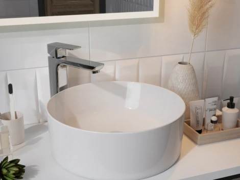 Смеситель Cersanit Geo 63043 для раковины, хром