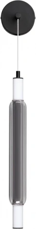 Бра Lumion Trendy 6556/15WL черный/дымчатый/металл/акрил, стекло LED 15W 4000К 220V
