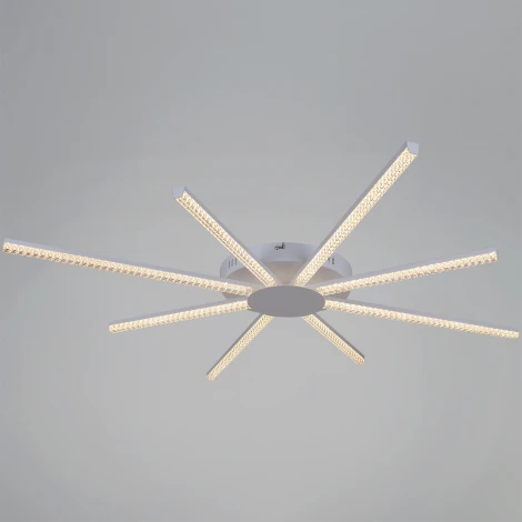 Потолочная люстра светодиодная с пультом  и ночным режимом Reluce 06537-0.3-4+4 WH (Умный дом) (220V)