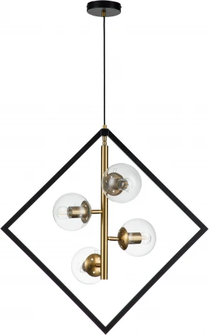 Люстра подвесная Faccetta V000106 (13005/A/4P Black) (220V, на проводе, шар)