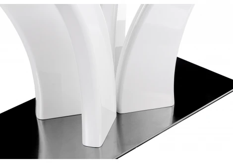 Стеклянный стол Woodville Horns 140 super white 11189
