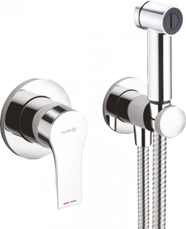 Гигиенический душ Kludi Bozz 489980565 со смесителем, С ВНУТРЕННЕЙ ЧАСТЬЮ