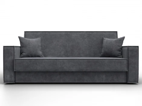 Диван-книжка Куба (ДСП,ЛДСП/Пластик/Велюр/Темно-серый) Лига Диванов 127445