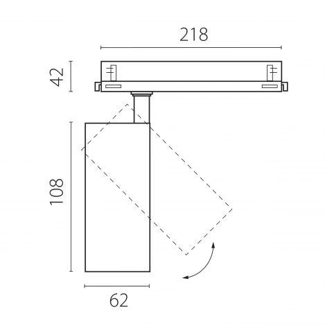 Трековый светильник трехфазный светодиодный LED 15W 220V с управлением DALI Lightstar Alta Base A5147DALI