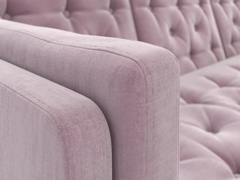 Диван Arsko Айверс Б сосна розовый шенилл