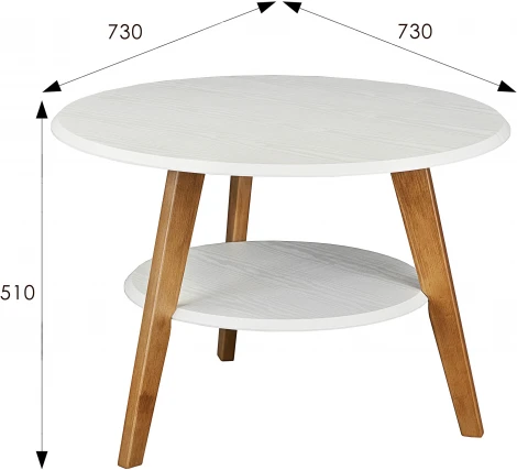 Стол журнальный BeautyStyle 17 белый/бук от фабрики Mebelik