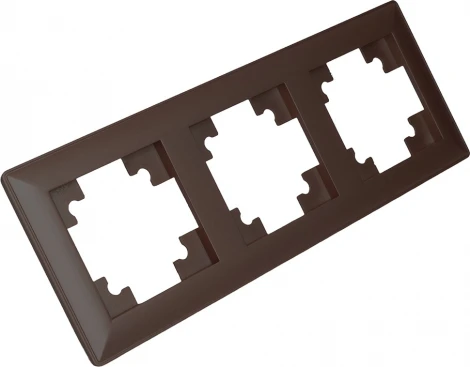 Рамка на 3 поста (коричневый) Stekker Катрин 39819