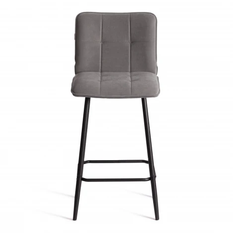 Полубарный стул Bari/Бари Tetchair (Металл,Велюр/Серый) арт.24906