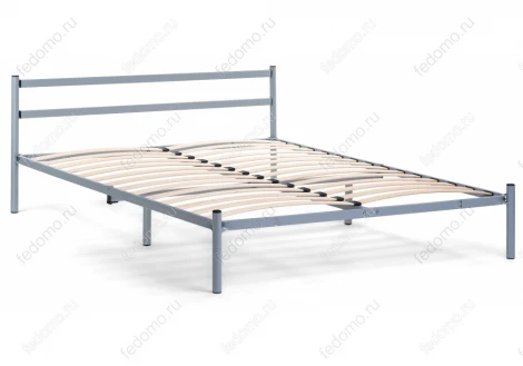 Двуспальная кровать Woodville Фади 160х200 серая 462539