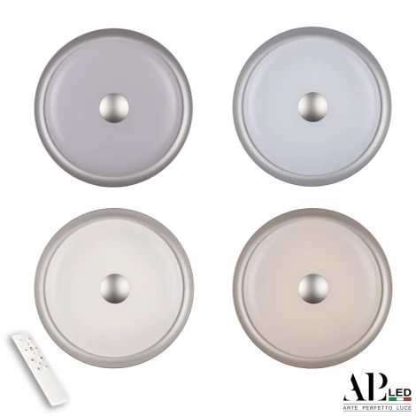 Потолочный светильник светодиодный с ПДУ APL LED Turin 3306.B221-450 Silver