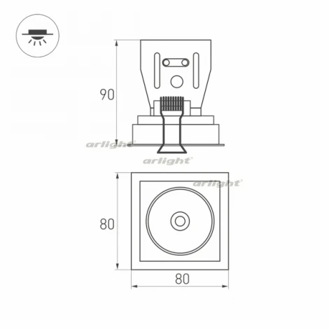 Встраиваемый точечный светильник Arlight SIMPLE 026875 (LED, 220V)