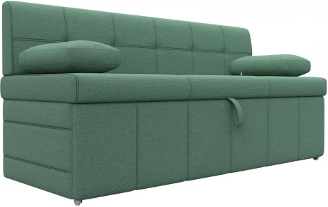 Диван кухонный прямой Лео (Зеленый/Рогожка) Лига Диванов арт.123762