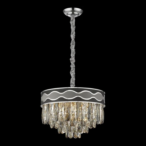 Подвесная люстра каскадная Wertmark Calista WE135.07.103 (220V, хрусталь, на цепи)