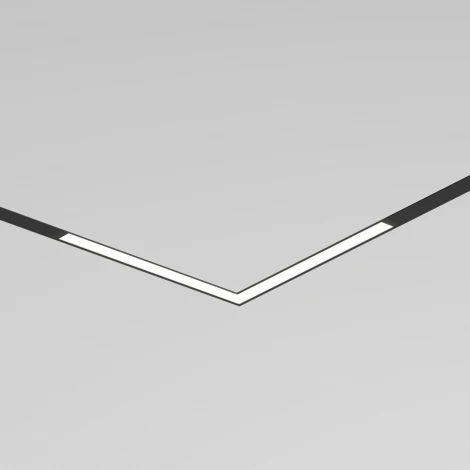 Трековый угловой светильник светодиодный с голосовым управлением однофазный 220V Denkirs Smart Linear DK8014-BK (Умный дом, Алиса)