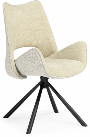 Стул на металлокаркасе Woodville Balaton 360 крутящийся beige / black арт.15840