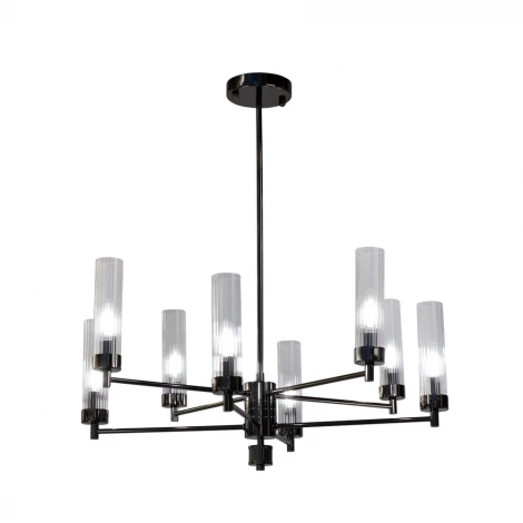 Подвесная люстра на штанге AM Group INDIGO INDIGO SP8 PEARL BLACK (220V)