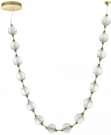 Подвесной светильник Odeon Light Crystal 5008/64L золотой/прозрачный/металл/акрил LED 64W (220V, шарики, бусы)