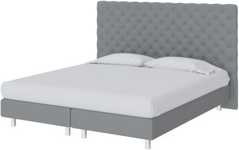 PROxSON Кровать Paris Boxspring Lift (Ткань: Рогожка Savana Grey (серый)) 160x200